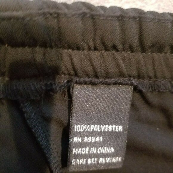 A.D. Originals Women's Size 10 Black High Rise Cropped Overlay Pants Beaded Hem - Picture 10 of 10